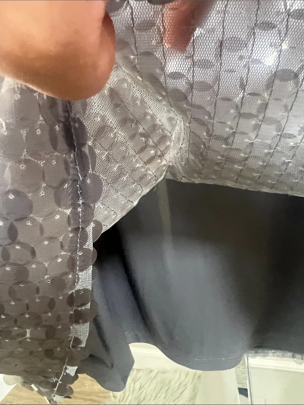 Old Navy Silver Sequin Midi Skirt size Medium Elegant Party Skirt